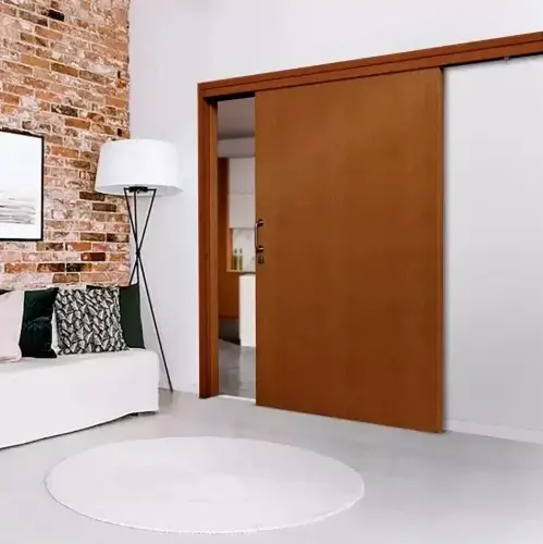 KIT PARA PORTA DE CORRER APARE... - PADRÃO IMBUIA