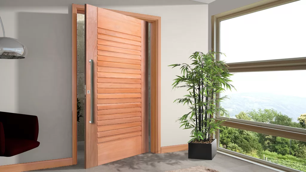 Conheça os Principais Modelos de Portas de Madeira - Porta Pivotante